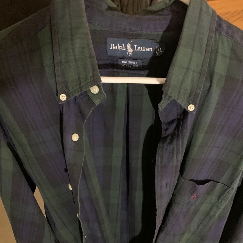 Patterned Long Sleeve Button-up Shirt